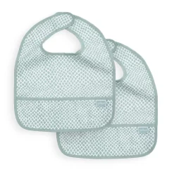 Jollein Slabbetjes Waterproof Snake Soft Green 2 Stuks