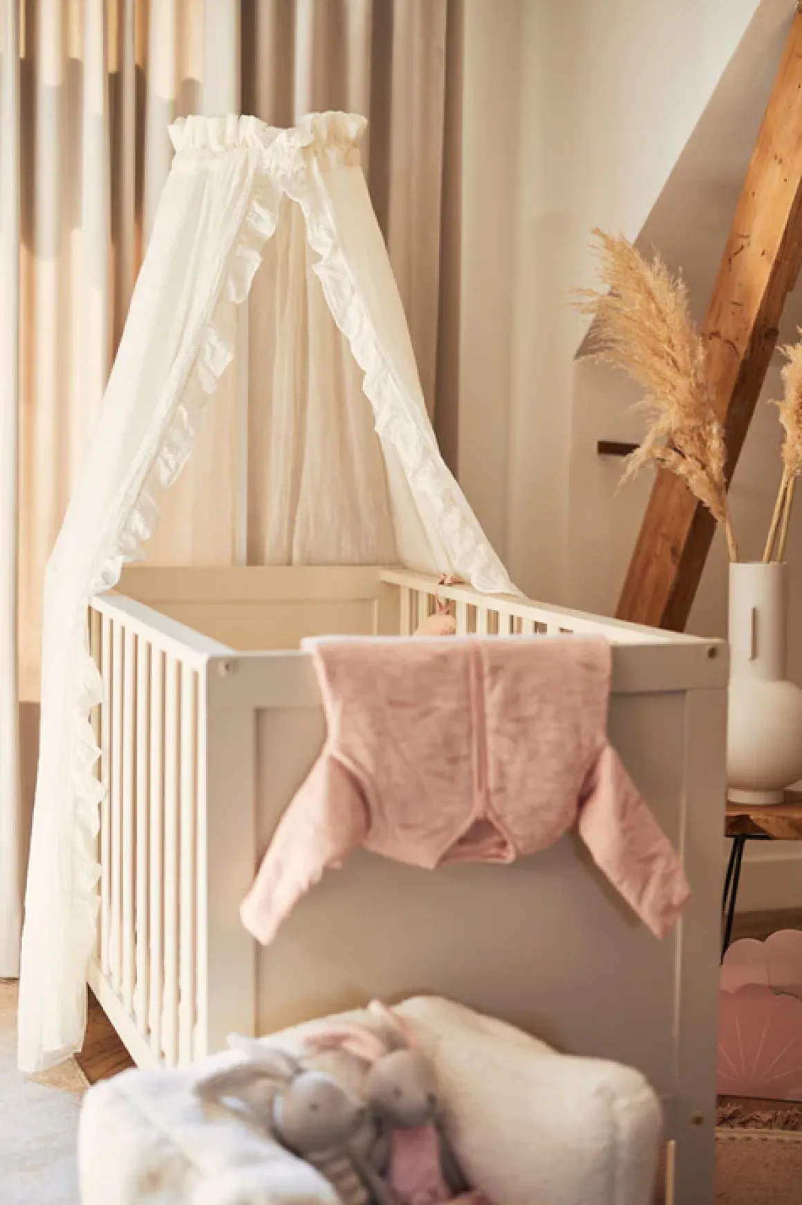 Jollein Sluier Vintage Ruffle Ivory 155cm