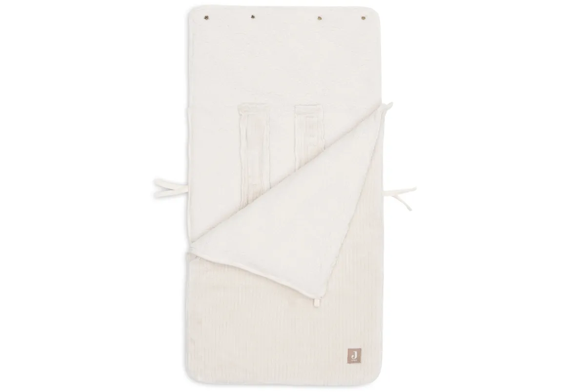 Jollein Voetenzak Groep 0+ 3/5 punts Gordel Cloudy Rib Oatmeal