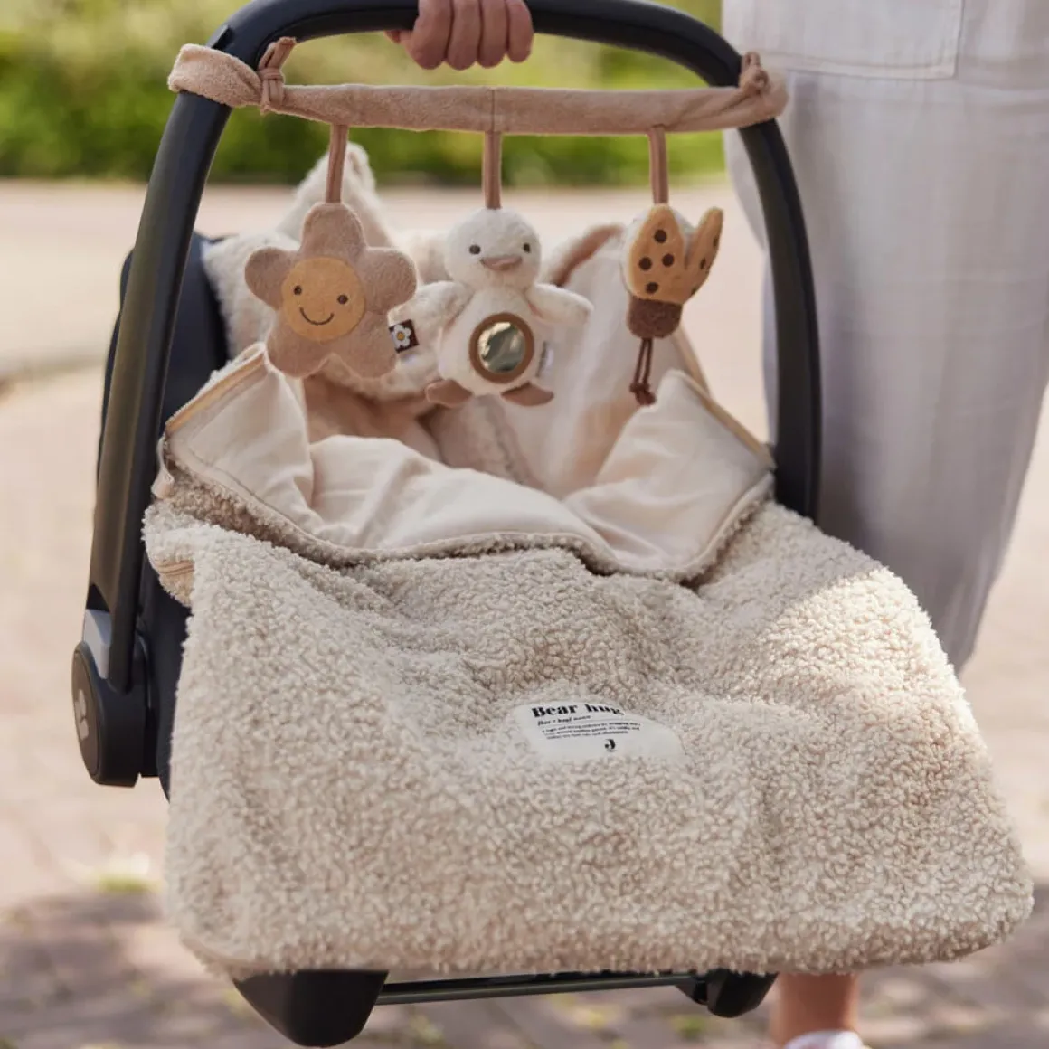 Jollein Voetenzak Groep 0+ Autostoel 3/5 Punts Gordel Boucle Naturel