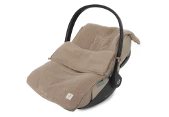 Jollein Voetenzak Groep 0+ 3/5 punts Gordel Cloudy Rib Milky Coffee