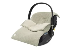 Jollein Voetenzak Groep 0+ Autostoel 3/5 Punts Gordel Basic Knit Olive Green