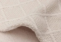 Jollein Wiegdeken 75 x 100 cm Check Knit Oatmeal/Teddy Fleece