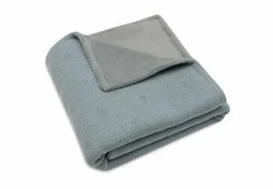 Jollein Wiegdeken 75 x 100 cm Cosy Knit Sea Green/Velvet