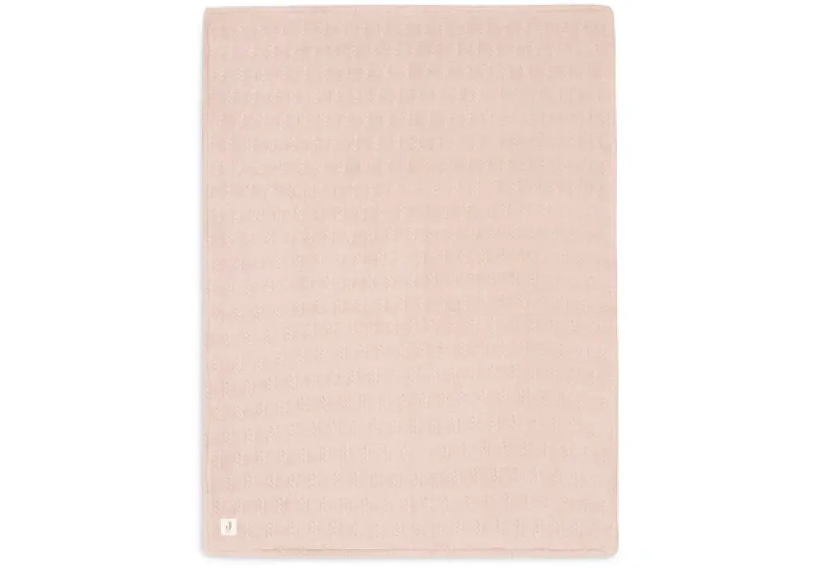 Jollein Wiegdeken 75 x 100 cm Grain Knit Wild Rose/Velvet