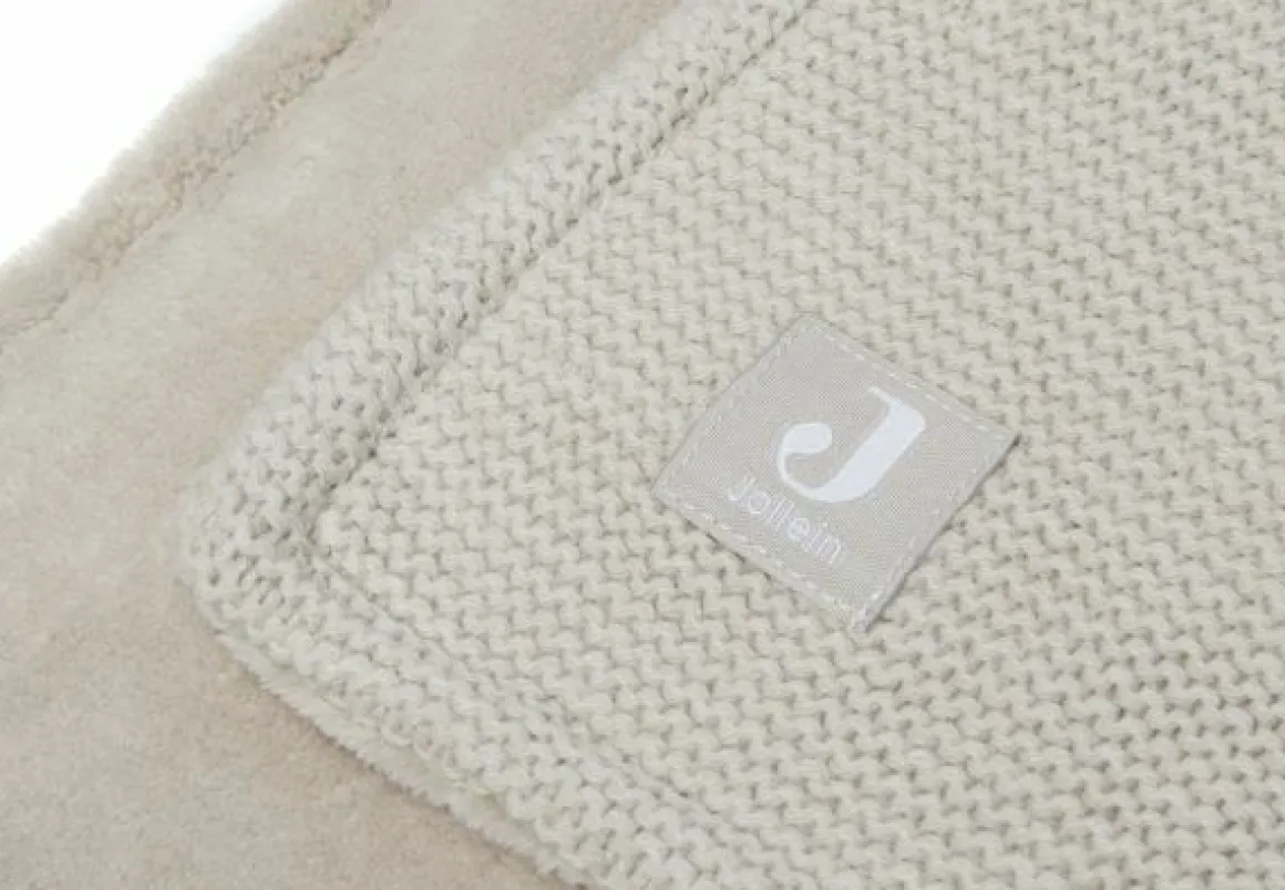 Jollein Wiegdeken Basic Knit Nougat/Fleece 75 x 100 cm