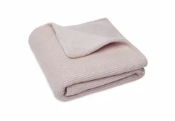 Jollein Wiegdeken Basic Knit Pale Pink/Fleece 75 x 100 cm