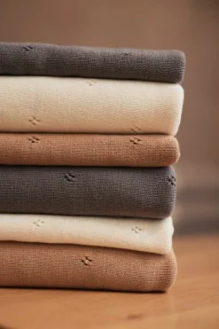 Jollein Wiegdeken Pointelle Stom Grey 75 x 100 cm