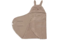 Jollein Wikkeldeken Bunny Cloudy Rib Milky Coffee