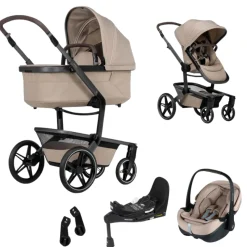 Joolz Kinderwagen 3 in 1 Day5 Sandy Taupe + Joolz Maxi-Cosi Groep 0 Autostoel Pebble 360 Pro + Isofix Base