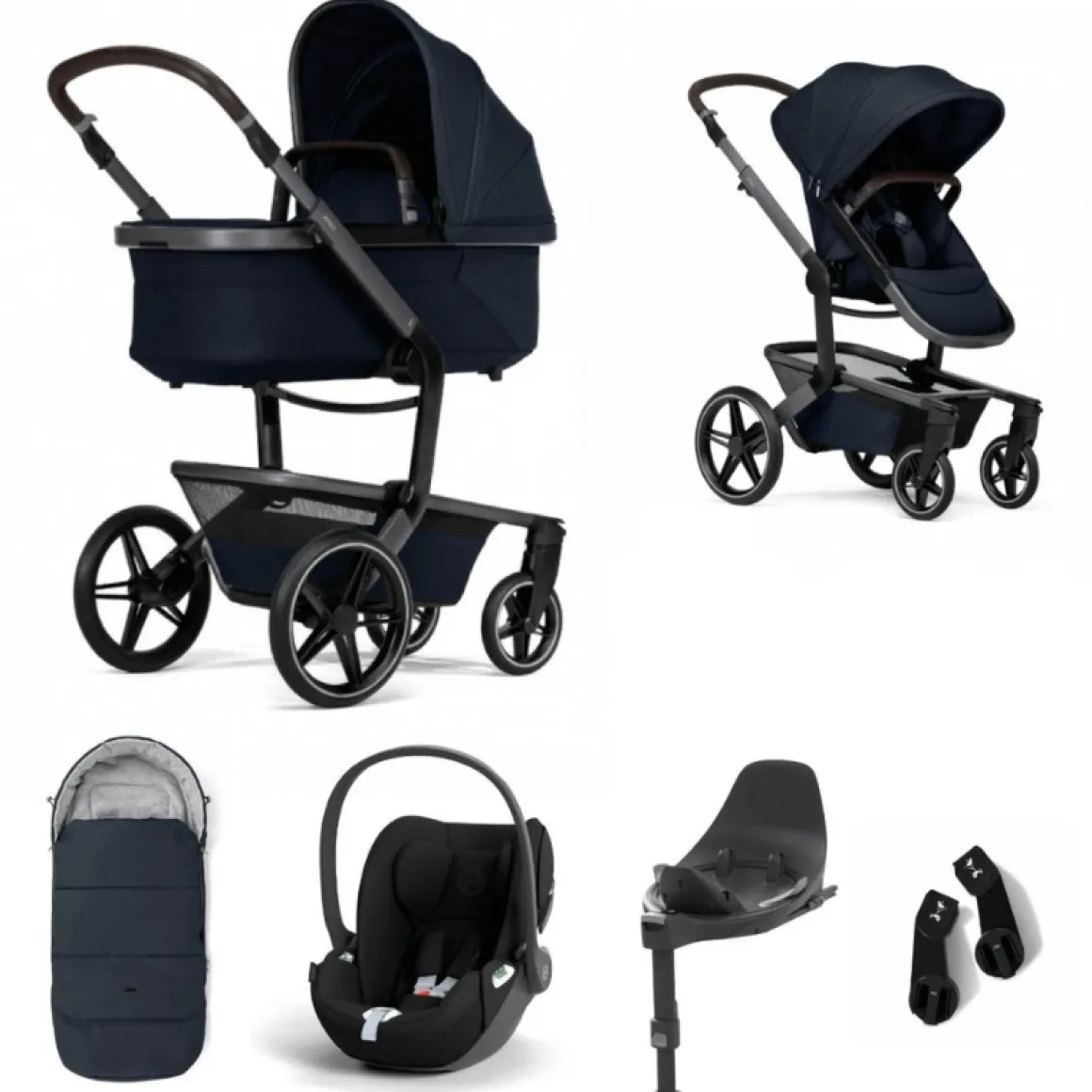 Joolz Kinderwagen 3 In 1 Day5 Navy Blue + Isofix Base + Voetenzak