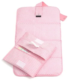 KipKep Verschoonmatje + Luieretui Napper Ziggy Pink