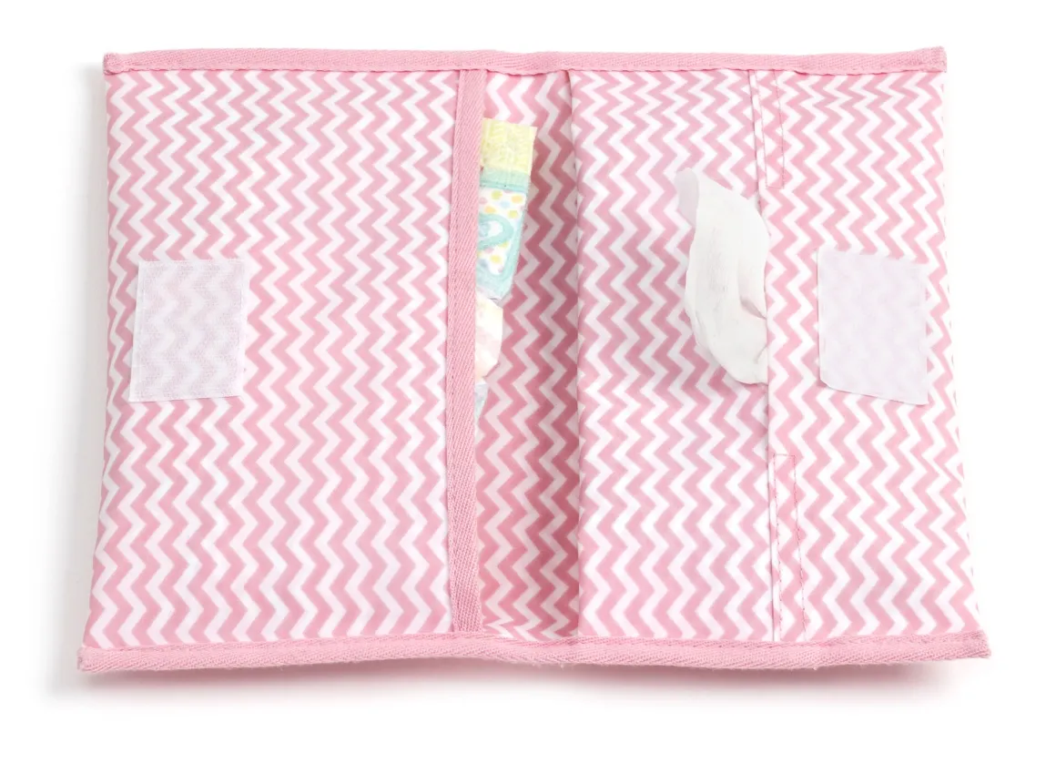 KipKep Verschoonmatje + Luieretui Napper Ziggy Pink