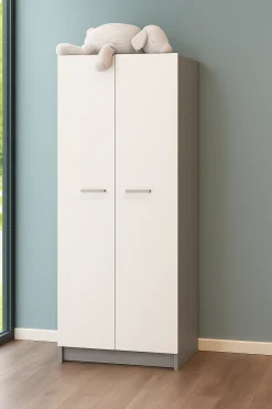 Kledingkast Femm Wit Eiken