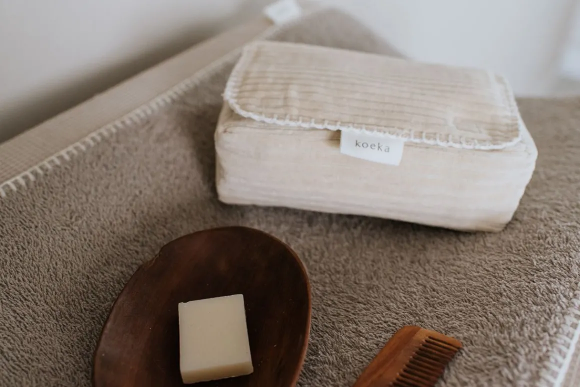 Koeka Hoes Babydoekjes Vik Sand 20x12x6 cm