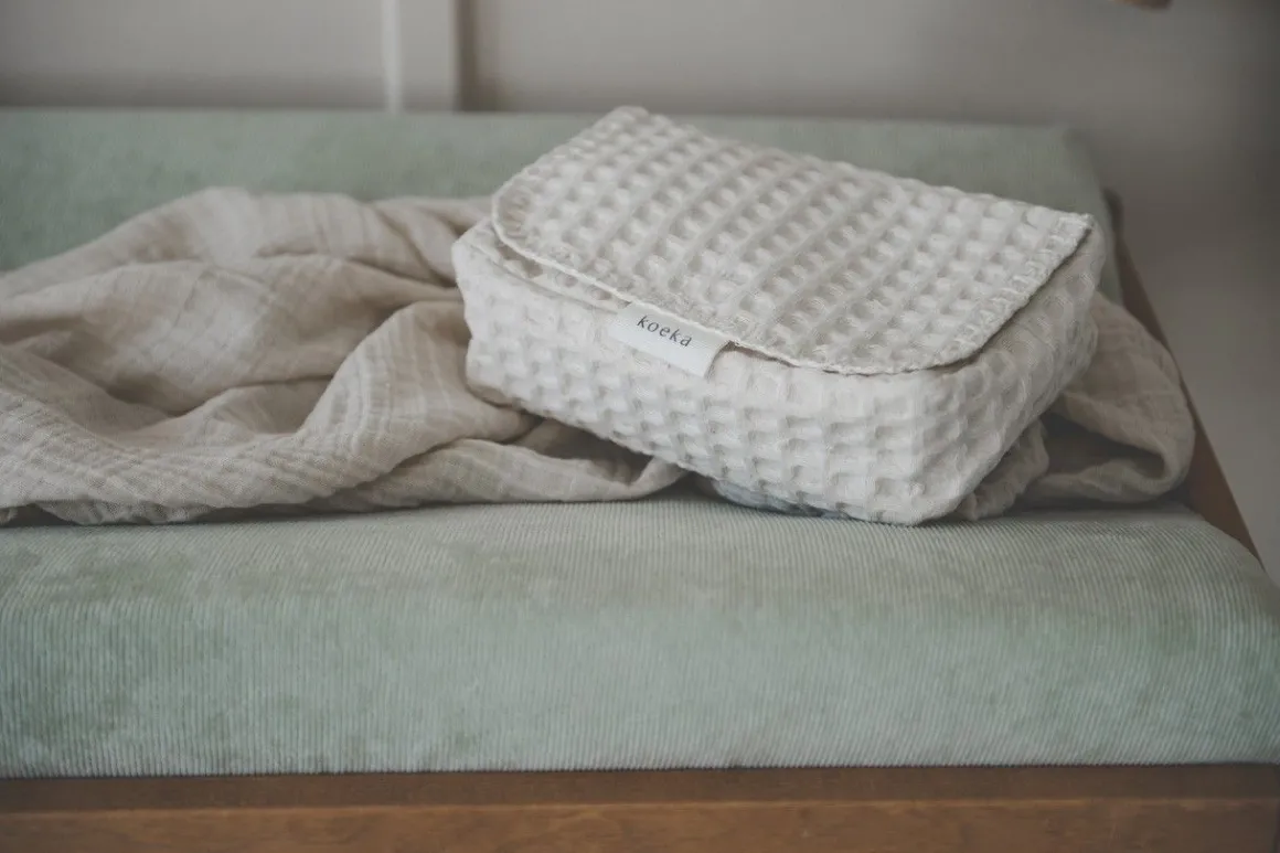 Koeka Hoes Voor Babydoekjes Wafel Antwerp Naturel