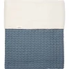 Koeka Ledikantdeken Cotton Fleece Wafel Amsterdam Bluestone 100x150