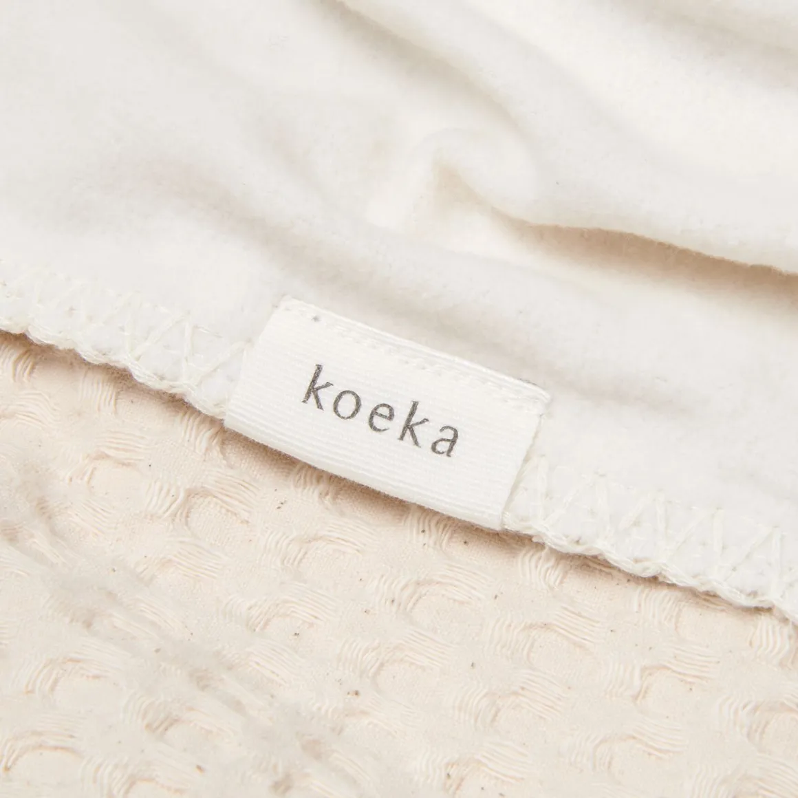 Koeka Ledikantdeken Cotton Fleece Wafel Amsterdam Natural 100x150