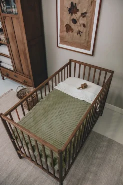 Koeka Ledikantdeken Cotton Fleece Wafel Amsterdam Moss 100x150