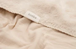 Koeka Ledikantdeken Teddy Faro Warm White 100x150