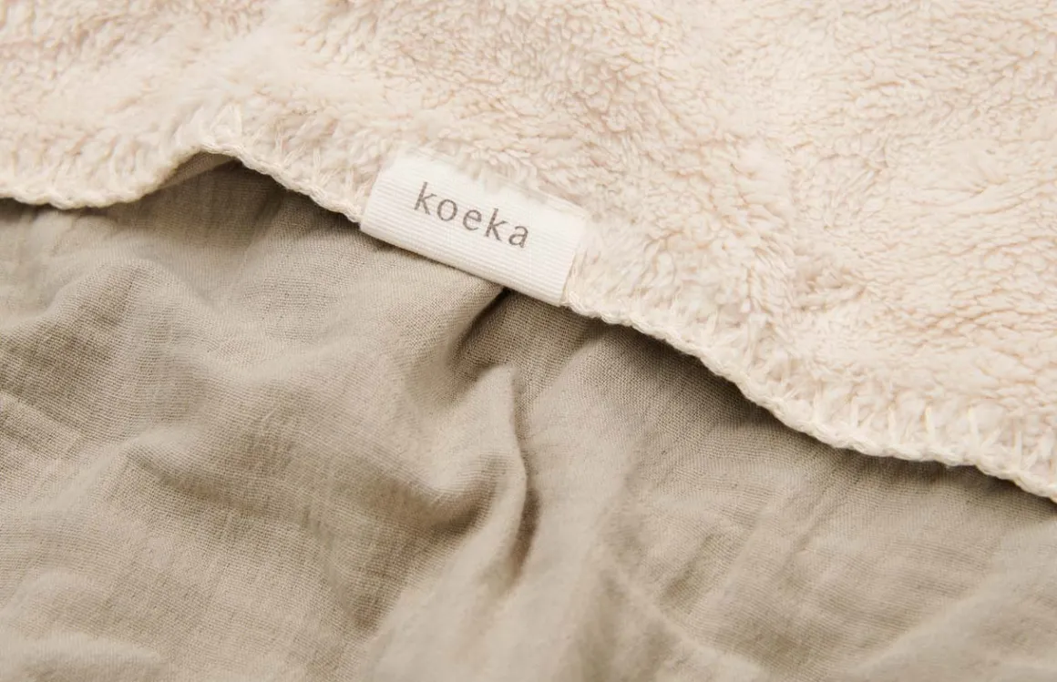 Koeka Ledikantdeken Teddy Faro Sage 100x150cm