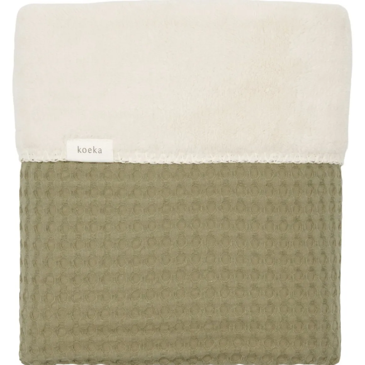 Koeka Ledikantdeken Wafel/Teddy Oslo Moss 100x150