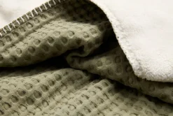 Koeka Ledikantdeken Wafel/Teddy Oslo Moss 100x150