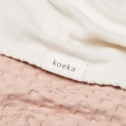 Koeka Wiegdeken Cotton Fleece Wafel Amsterdam Rosa Salt 100x75