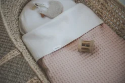 Koeka Wiegdeken Cotton Fleece Wafel Amsterdam Rosa Salt 100x75