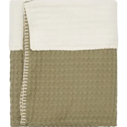 Koeka Wiegdeken Cotton Fleece Wafel Amsterdam Moss 100x75