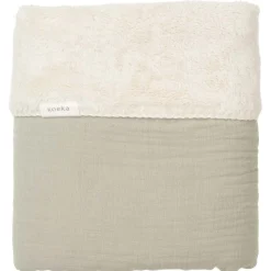 Koeka Wiegdeken Teddy Faro Sage 75x100cm