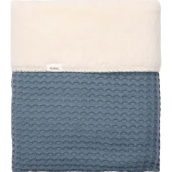Koeka Wiegdeken Wafel/Teddy Oslo Bluestone 100x75