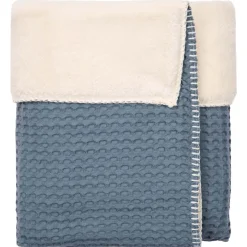 Koeka Wiegdeken Wafel/Teddy Oslo Bluestone 100x75