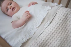 Koeka Wiegdeken Wafel/Teddy Oslo Natural/Pebble 100 x 75 cm