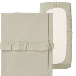 Koeka Wieglaken & Hoeslaken Set Ruffle Faro Sage One Size