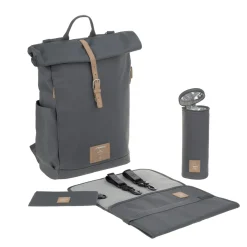 Lassig Backpack Rolltop Antraciet