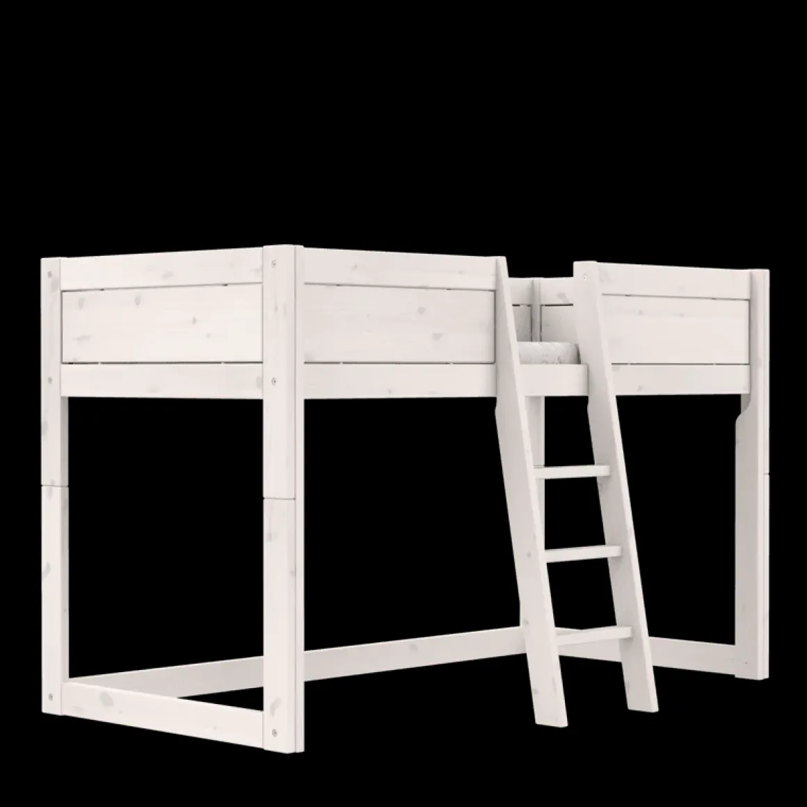 Lifetime 4-in-1 Bed met Dakframe voor Stofdak met Deluxe Lattenbodem Whitewash