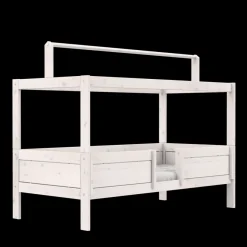 Lifetime 4-in-1 Bed met Dakframe voor Stofdak met Standaard Lattenbodem Whitewash
