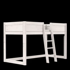 Lifetime 4-in-1 Bed met Dakframe voor Stofdak met Standaard Lattenbodem Whitewash