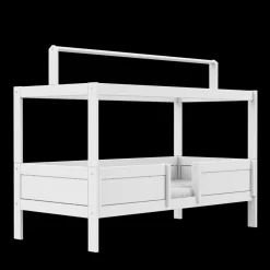 Lifetime 4-in-1 Bed met Dakframe voor Stofdak met Standaard Lattenbodem Wit