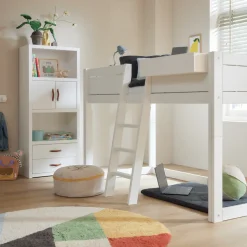 Lifetime 4-in-1 Bed met Dakframe voor Stofdak met Standaard Lattenbodem Wit