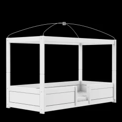 Lifetime 4-in-1 Hemelbed met Standaard Lattenbodem Wit