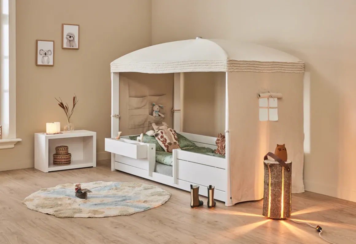 Lifetime 4-in-1 Hemelbed met Deluxe Lattenbodem Wit