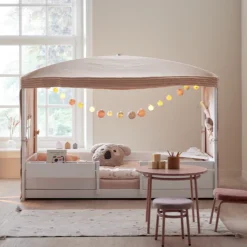 Lifetime 4-in-1 Hemelbed met Standaard Lattenbodem Whitewash