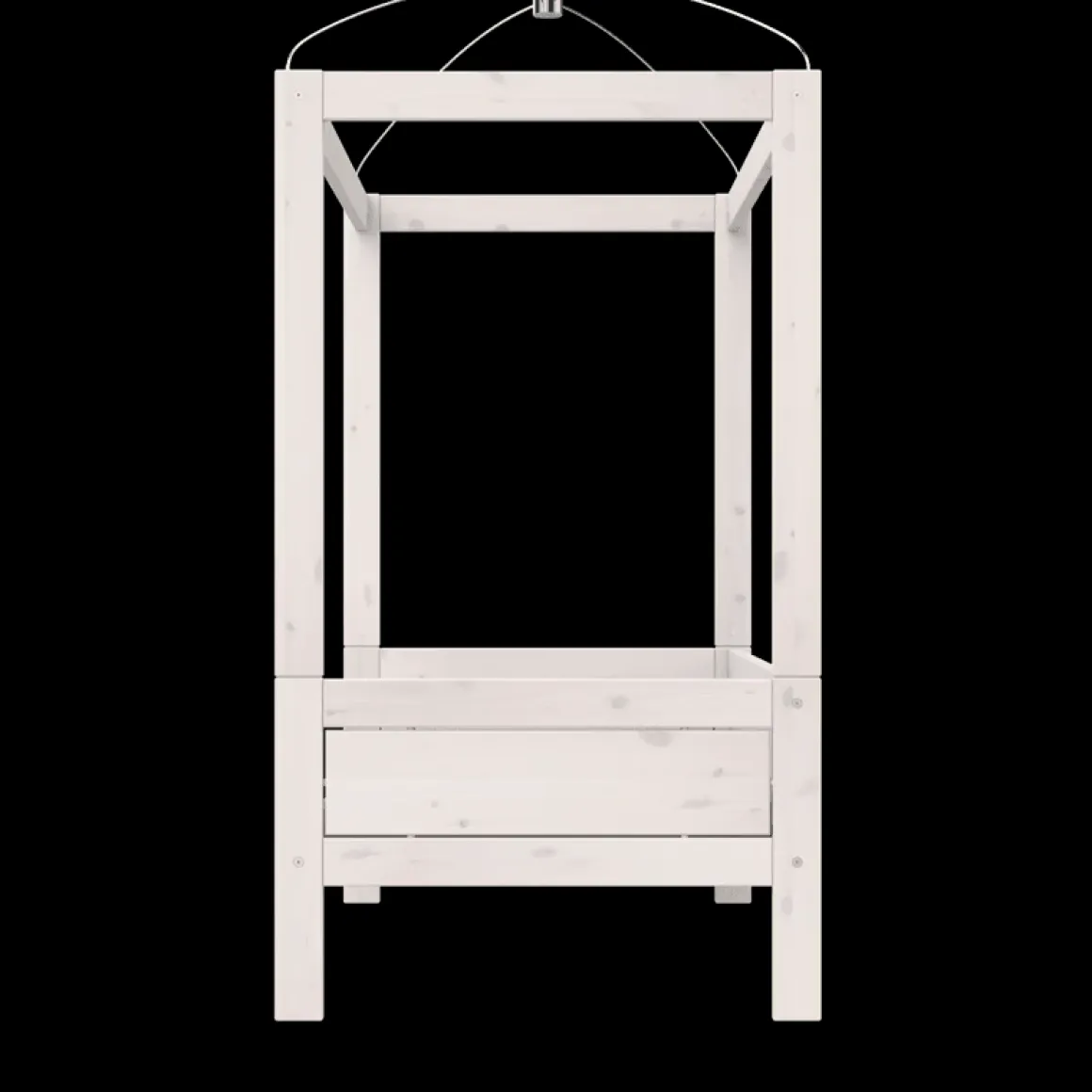 Lifetime Original Eenpersoonshemelbed met Deluxe Lattenbodem Whitewash