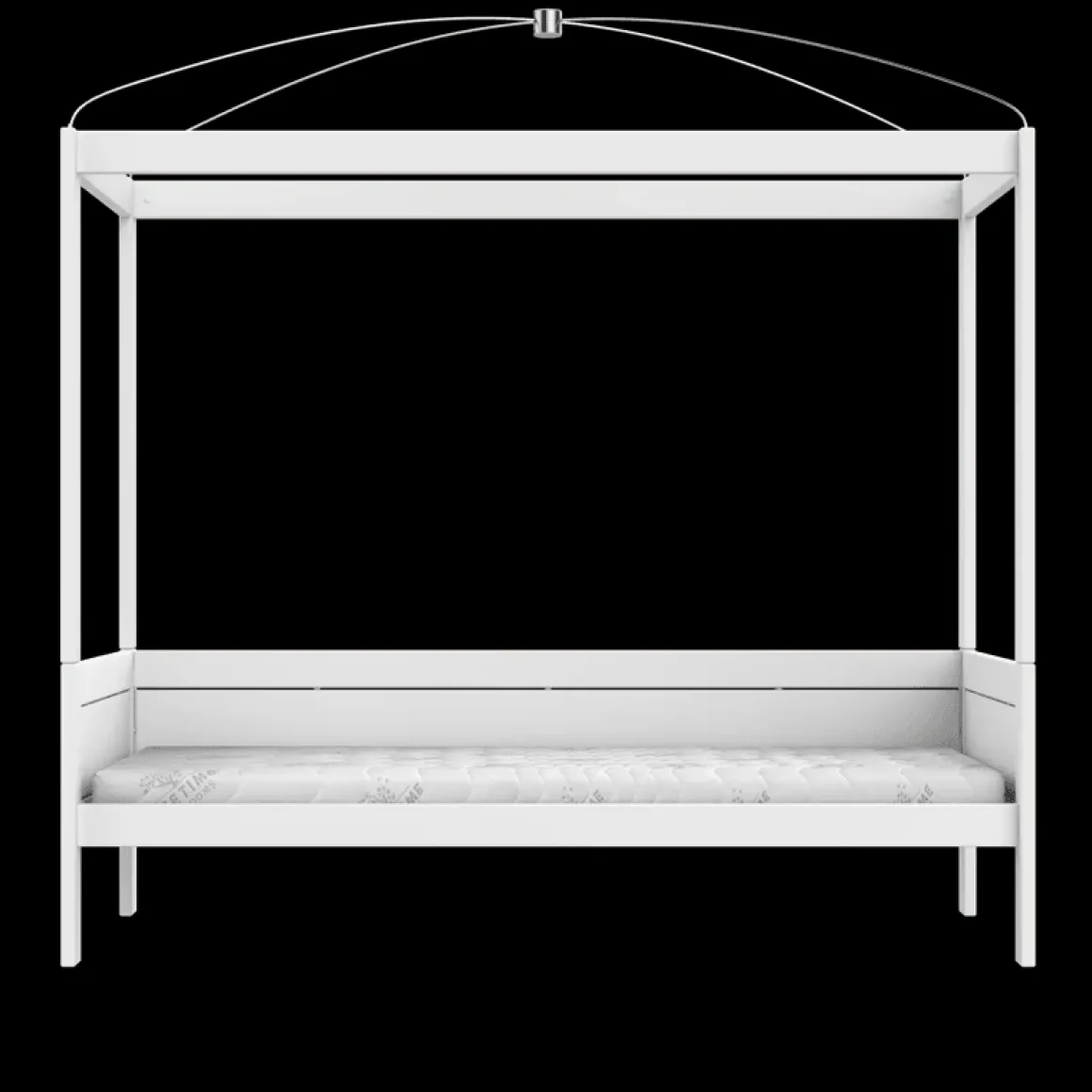 Lifetime Original Eenpersoonshemelbed met Standaard Lattenbodem Wit