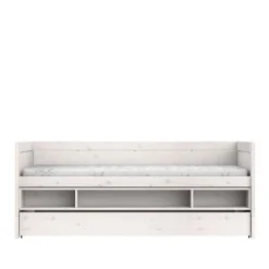 Lifetime Original Kajuitbed met Bedlade en Opbergbox met Deluxe Lattenbodem Whitewash