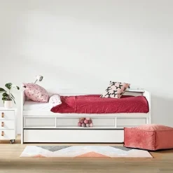 Lifetime Original Kajuitbed met Bedlade en Opbergbox met Deluxe Lattenbodem Whitewash