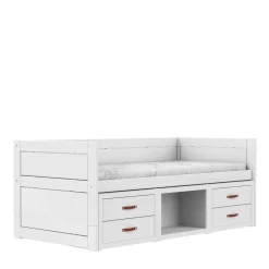 Lifetime Original Kajuitbed met Opberging met Deluxe Lattenbodem Wit