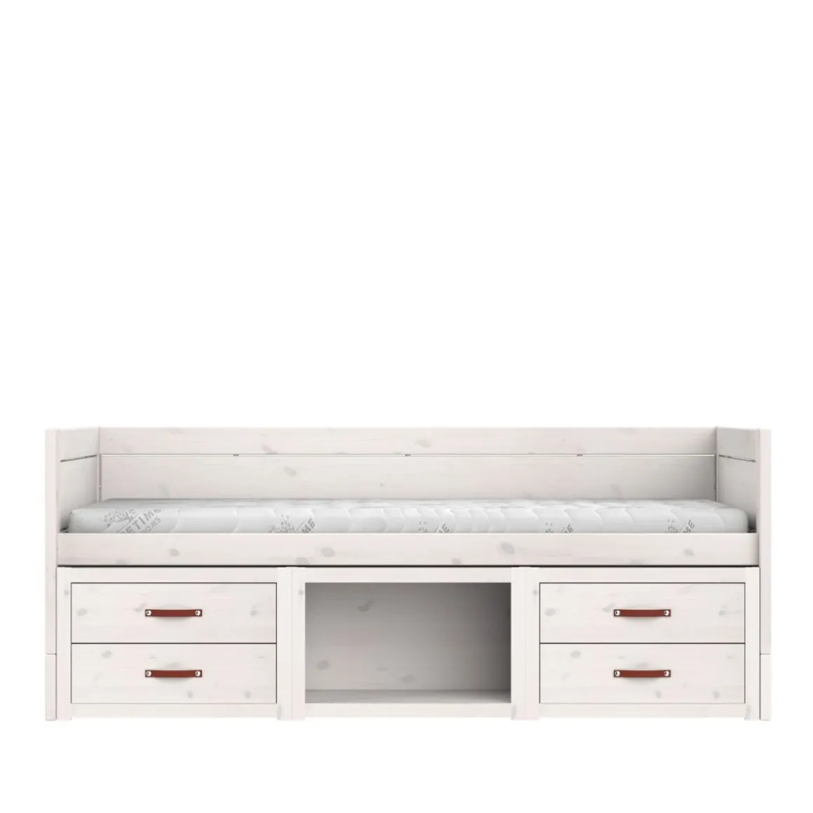 Lifetime Original Kajuitbed met Opberging met Deluxe Lattenbodem Whitewash